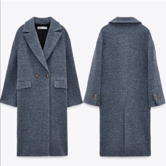 🌸Zara blue coat with gold buttons - Picture 2 of 10